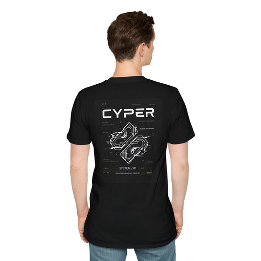 Cyper Logo T-Shirt — Minimal Futuristic Graphic Tee