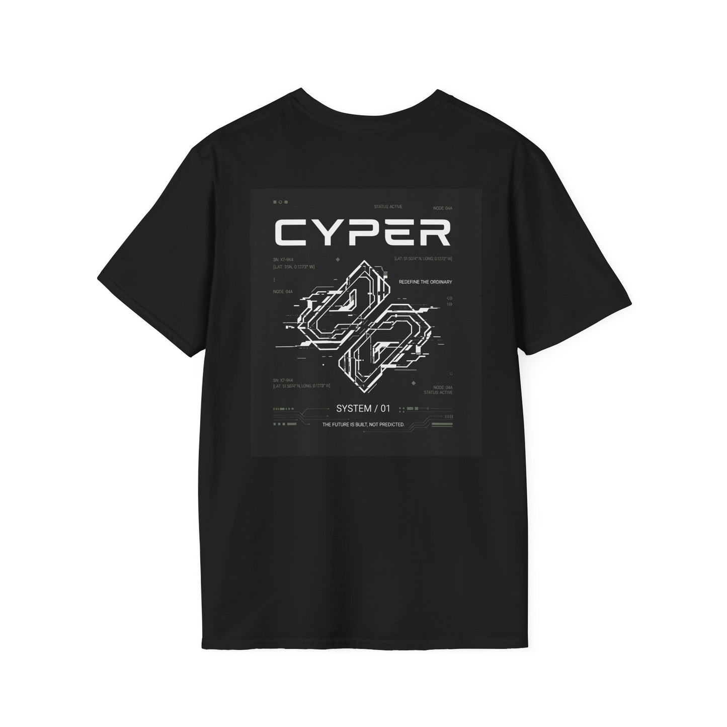Cyper Logo T-Shirt — Minimal Futuristic Graphic Tee