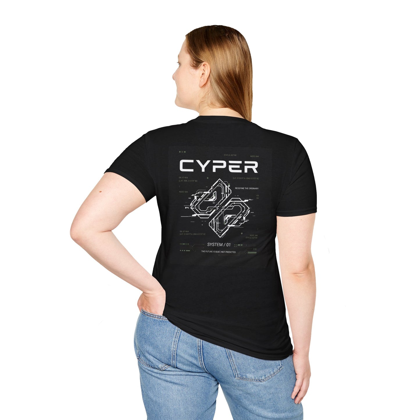 Cyper Logo T-Shirt — Minimal Futuristic Graphic Tee